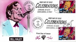 Pugh Designed/Painted Celebrate Bill Haley FDC...103 of 137 created!