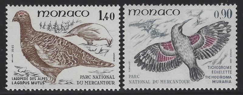 Monaco 1982 Native Birds set Sc# 1323-28 NH 