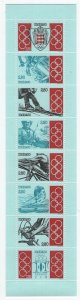 Monaco 1993 MNH Sc 1871a 2.80fr Olympic Sports, Coat of Arms Booklet of 8