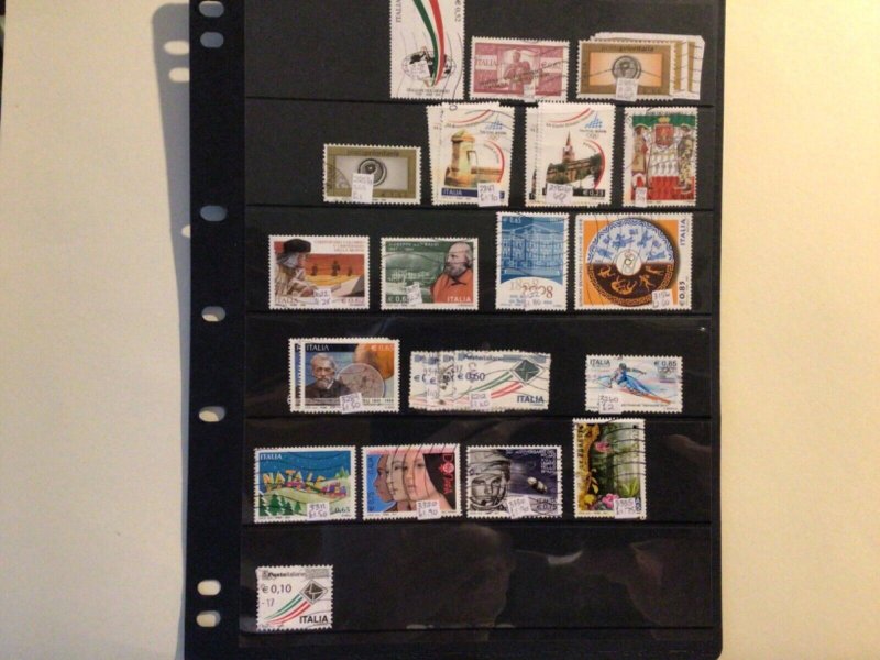 Italy Commemorative stamps on  stock pages  A10266