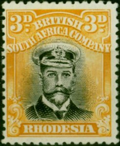 Rhodesia 1922 3d Black & Yellow SG293 Fine LMM (2)