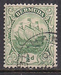 Bermuda 1910 -25 KGV 1/2d green SG 45 used ( A592 )