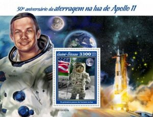 Guinea-Bissau - 2019 Apollo 11 Anniversary - Stamp Souvenir Sheet - GB190501b