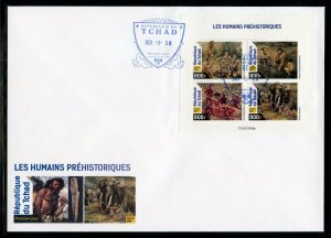 CHAD 2021 PREHISTORIC MAN SHEET FIRST DAY COVER