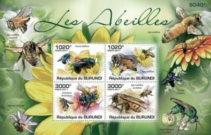 BURUNDI 2011 - Bees S/S. Official issues.
