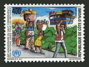 Ivory Coast 1093,MNH. UN High Commissioners for Refugees,50th Ann.2000.