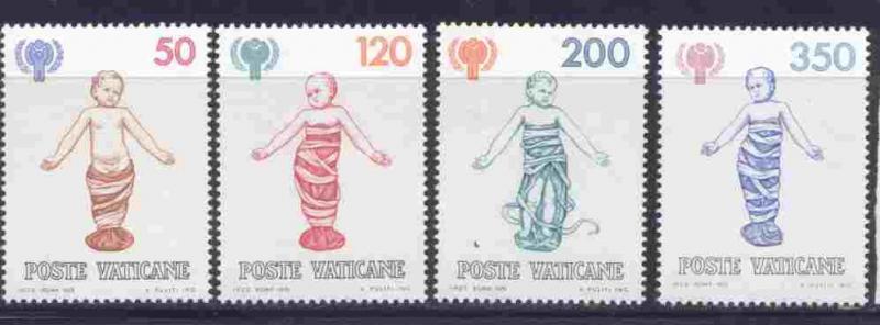 Vatican 664-7 MNH IYC, Child, Infant, Andrea Della Robbia