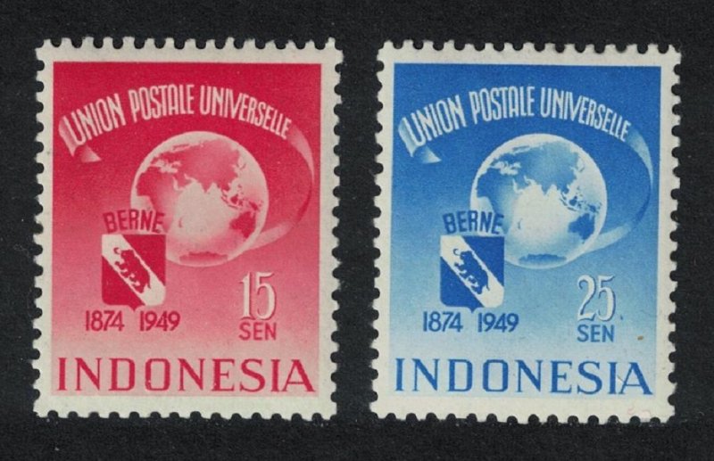 Indonesia UPU 2nd issue 1949 MH SG#572-573 MI#22-23