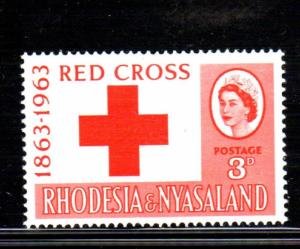 RHODESIA & NYASALAND #188  1963  RED CROSS  MINT  VF NH  O.G  a