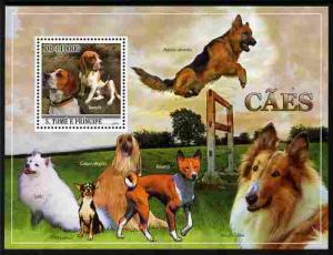 St Thomas & Prince Islands 2010 Dogs perf m/sheet unm...