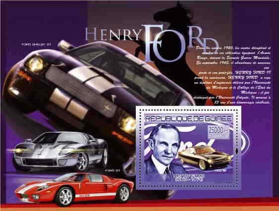 Guinea - Henry Ford -  Stamp S/S  - 7B-579