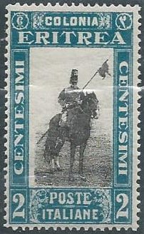 Eritrea 119 (mh) 2c lancer, brt blue & black (1930)