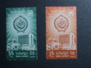​SUDAN 1962 SC# 144-5-ARAB LEAGUE WEEK -BUILDING IN CAIRO-MNH VERY FINE