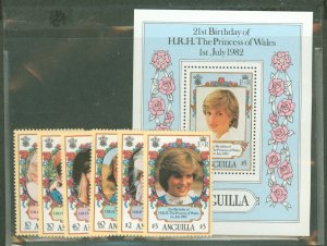 Anguilla #485-91  Single (Complete Set)