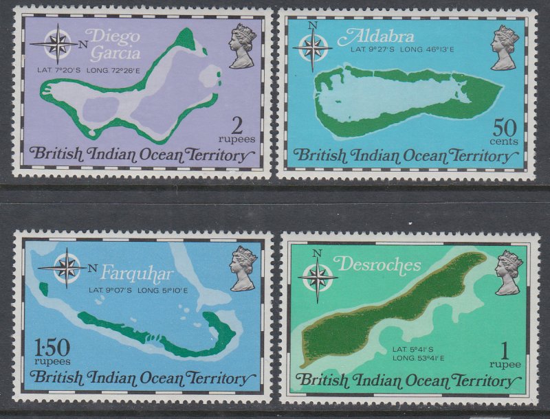 British Indian Ocean Territory 82-85 Maps MNH VF