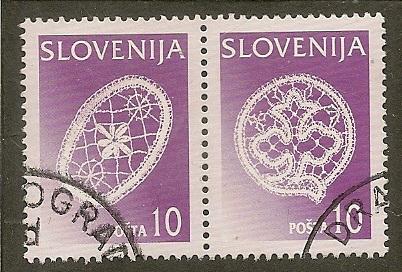 Slovenia     Scott  298a    Lace     Used