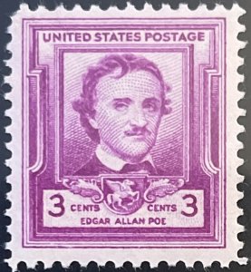 Scott #986 1949 3¢ Edgar Allan Poe MNH OG VF