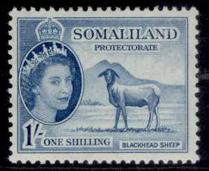 SOMALILAND PROTECTORATE QEII SG144, 1s light blue, M MINT.