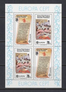 TURKISH REP N. CYPRUS Sc# 114 MNH FVF Sheetlet Europa 1982