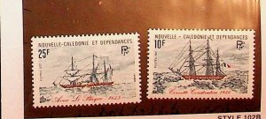 NEW CALEDONIA Sc 476-77 NH ISSUE OF 1982 - SHIPS