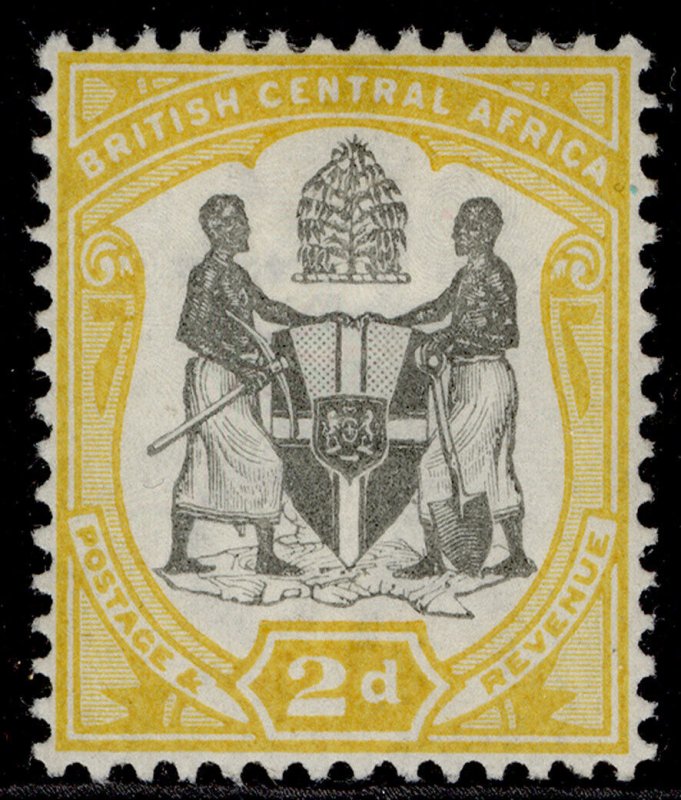 NYASALAND - BCA QV SG44, 2d black & yellow, M MINT. 