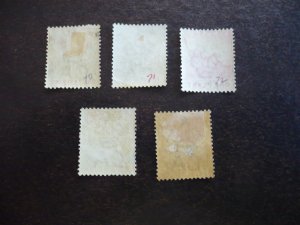 Stamps - Barbados - Scott# 70-72,74-75 - Mint Hinged Part Set of 5 Stamps