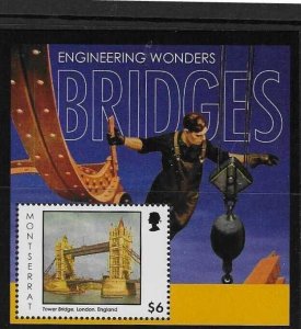 MONTSERRAT SGMS1508 2012 BRIDGES  MNH