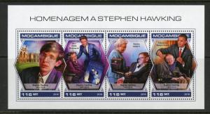 MOZAMBIQUE 2018 TRIBUTE TO STEPHEN HAWKING SHEET MINT NH