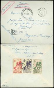 1947 Registered Cover to MARSHAL TITO, Lomé Togo to Yugoslavia from AEF Soldier!