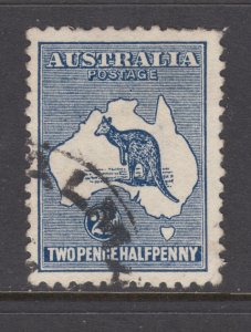 Australia Sc 4 used. 1913 2½p dark blue Kangaroo, light corner crease, F-VF.