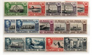 Falkland Is. 84-89,89a,90-93 Mint Hinged