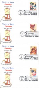 #3865-68 Art of Disney - Friendship Aquila FDC Set