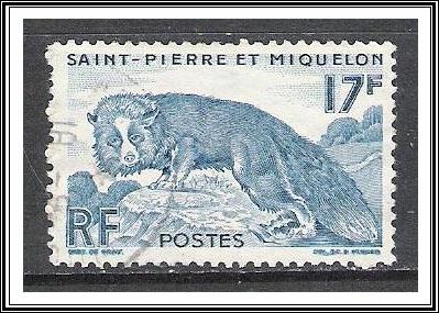 St Pierre & Miquelon #344 Silver Fox Used