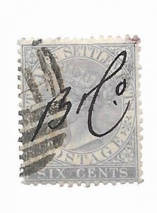 Straits Settlements #12 Used - Stamp - CAT VALUE $22.50