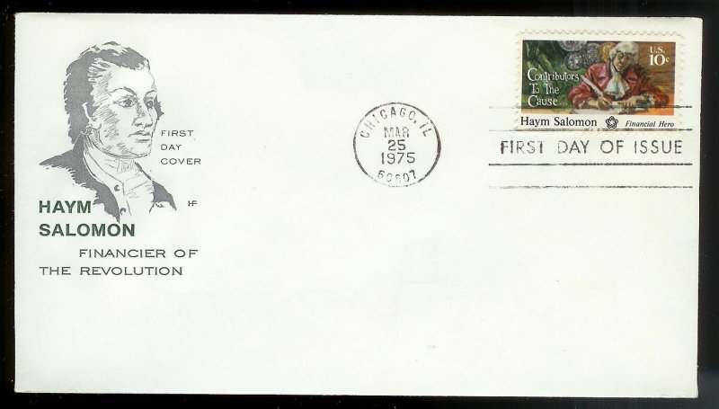 UNITED STATES FDC 10¢ Haym Solomon 1975 Farnam