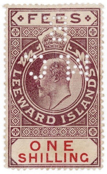 (I.B) Leeward Islands Revenue : Fees 1/- (Magistrate's Court)