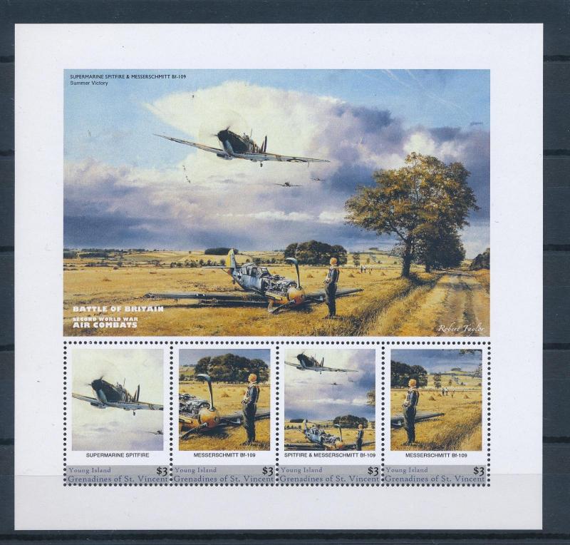 [81199] Young Isl. St. Vincent 2011 WWII Battle of Britain Sheet MNH