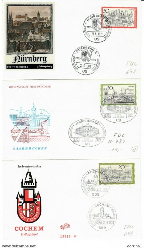 Lot 17 FDC Germany 1966-1991 - FIRST DAY COVERS - bonn Berlin Nurnberg