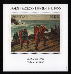 Faroe Island 2023 Martin Mörck M. Morck  Stamp no. 1000 MNH S/S fishermen