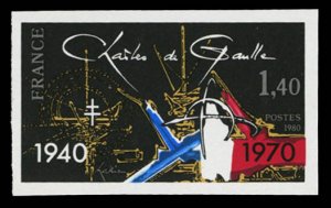 France, 1950-Present #1716 (YT 2114) Cat€140, 1980 Charles de Gaulle, imper...