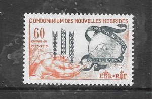 NEW HERBRIDES - CLEARANCE  #109  (FR) FREEDOM FROM HUNGER MNH