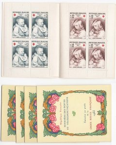 France 1965 Red Cross booklet sgXSB15 5x fine examples - cheap to clear