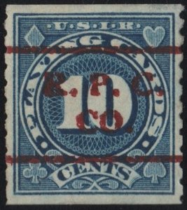 SC#RF20 10¢ Playing Card Stamp: Precancelled R.P.C.Co.; Thin Bars (1926) Used