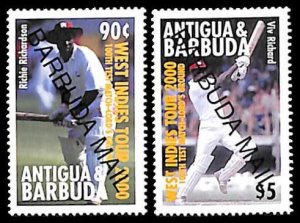 Barbuda 2000, Cricket 2v, MNH