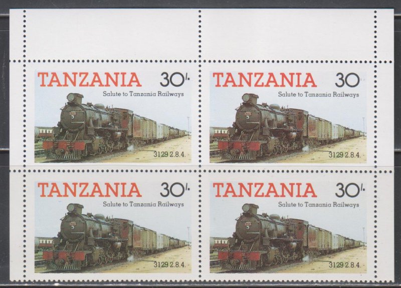 Tanzania, 30sh Locomotive #3129 (SC# 274) MNH BLOCK