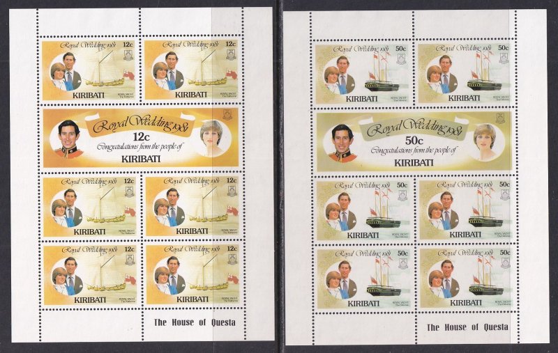 Kiribati 373-378 Souvenir Sheet MNH VF