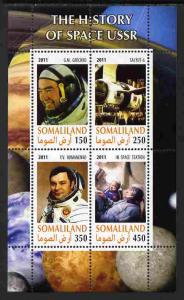 Somaliland 2011 History of Space - USSR #14 perf sheetlet...