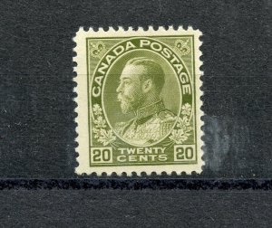 Canada #119 (C520) King George V, 20¢ olive green, 1925, MNH, F-VF, CV$275.00