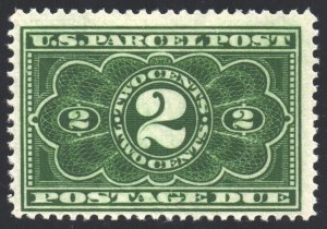 US Scott #JQ2 - VF - 2c Parcel Postage Due - Dark Green - MNH - 1913