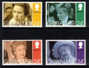 GIBRALTAR 1996 Women of the British Royal Family; Scott 703-06; MNH